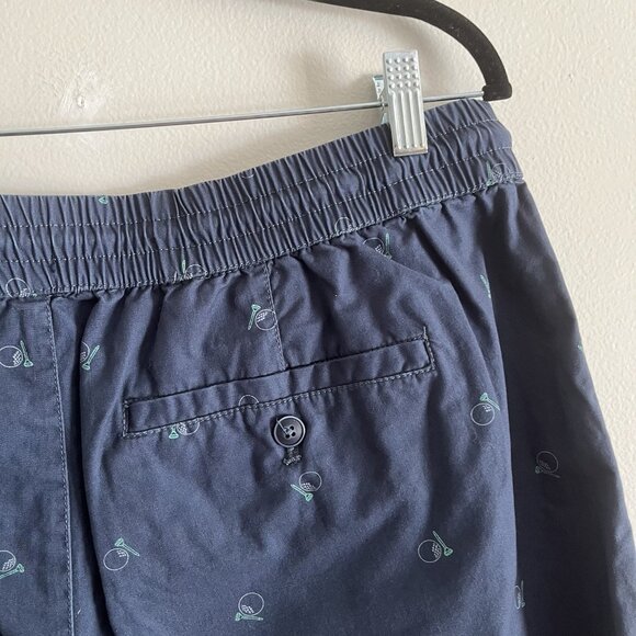 Charleston Threads Men XXL Navy Blue Golf Design Elastic Drawstring Waist Shorts - Picture 7 of 11